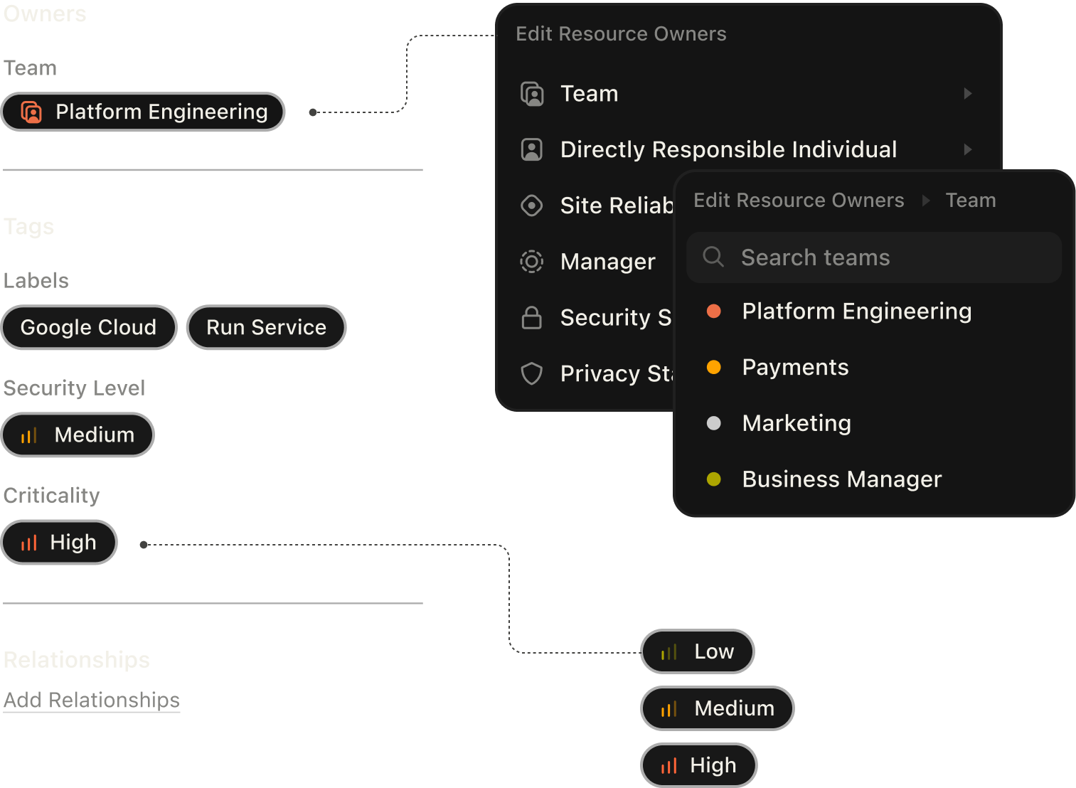 Tempest classification interface using color, iconography, and bulk editing